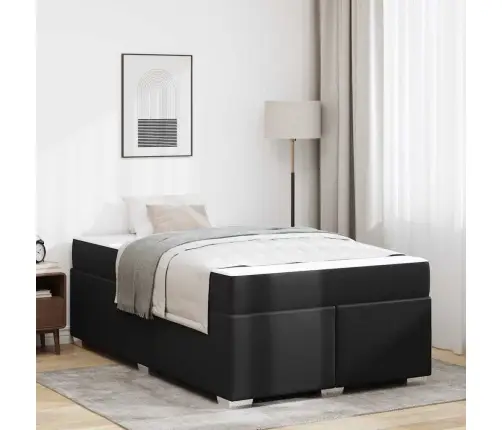 Gultas Rāmis Cits Melna 120 X 190 Cm Mākslīgā Āda Vidaxl