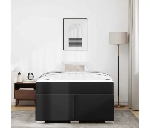 Gultas Rāmis Cits Melna 120 X 190 Cm Mākslīgā Āda Vidaxl