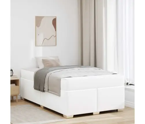 Gultas Rāmis Cits Balta 120 X 190 Cm Mākslīgā Āda Vidaxl