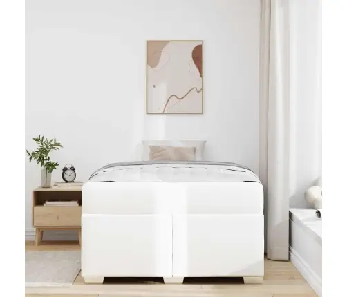 Gultas Rāmis Cits Balta 120 X 190 Cm Mākslīgā Āda Vidaxl