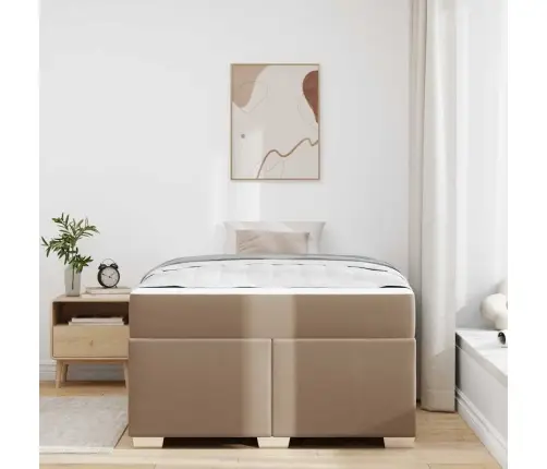 Gultas Rāmis Cits Kapučīno 120 X 190 Cm Mākslīgā Āda Vidaxl