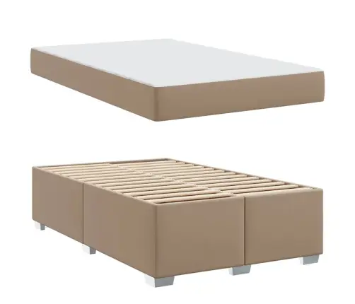 Gultas Rāmis Cits Kapučīno 120 X 190 Cm Mākslīgā Āda Vidaxl