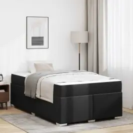 Voodi Raam Madratsiga Must 120 X 200 Cm Kangas