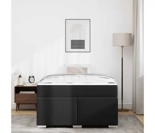 Gultas Rāmis Cits Melna 120 X 200 Cm Mākslīgā Āda Vidaxl