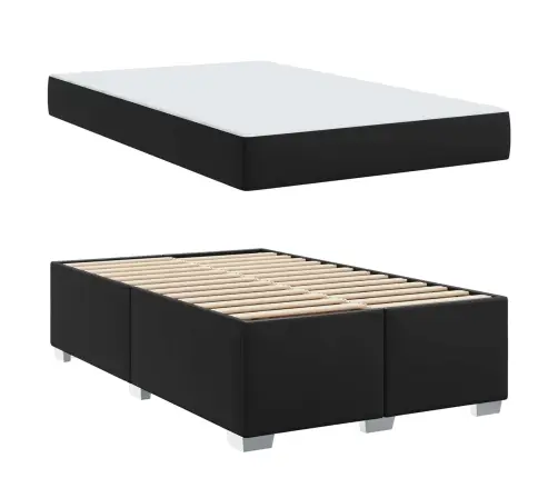 Gultas Rāmis Cits Melna 120 X 200 Cm Mākslīgā Āda Vidaxl