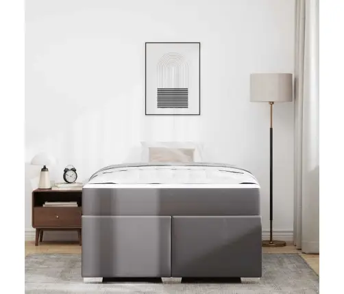 Gultas Rāmis Cits Pelēka 120 X 200 Cm Mākslīgā Āda Vidaxl