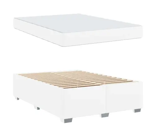 Lovos Rėmas Su Čiužiniu Balta 140 X 200 Cm Audinys