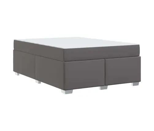 Gultas Rāmis Cits Pelēka 140 X 200 Cm Mākslīgā Āda Vidaxl