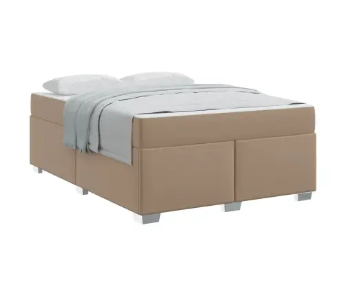 Gultas Rāmis Cits Kapučīno 140 X 200 Cm Mākslīgā Āda Vidaxl