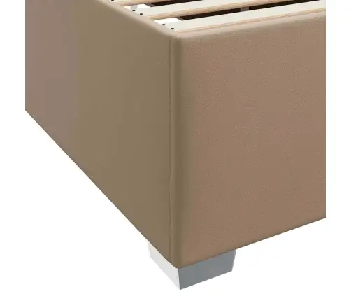 Gultas Rāmis Kapučīno 160 X 200 Cm Mākslīgā Āda Vidaxl