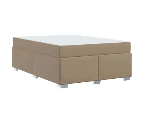 Gultas Rāmis Kapučīno 160 X 200 Cm Mākslīgā Āda Vidaxl