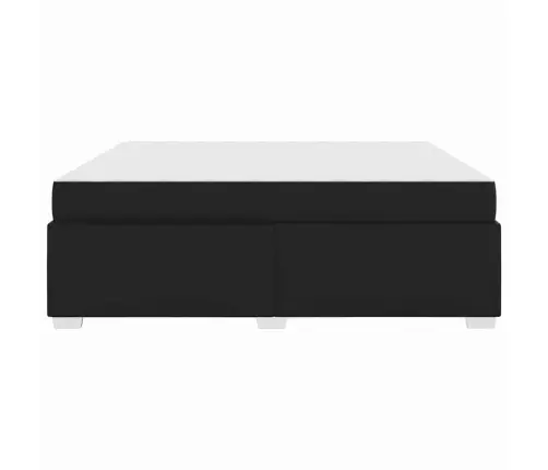 Lovos Rėmas Su Čiužiniu Juoda 180 X 200 Cm Audinys