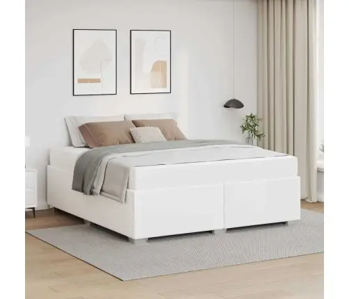 Gultas Rāmis Cits Balta 180 X 200 Cm Mākslīgā Āda Vidaxl