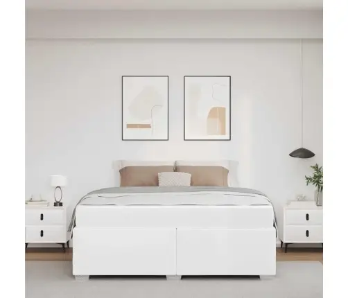 Gultas Rāmis Cits Balta 180 X 200 Cm Mākslīgā Āda Vidaxl