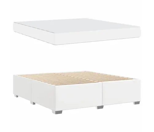 Gultas Rāmis Cits Balta 180 X 200 Cm Mākslīgā Āda Vidaxl