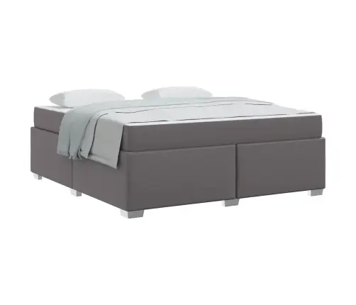 Gultas Rāmis Cits Pelēka 180 X 200 Cm Mākslīgā Āda Vidaxl