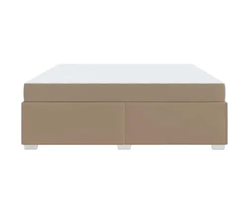 Gultas Rāmis Kapučīno 200 X 200 Cm Mākslīgā Āda Vidaxl