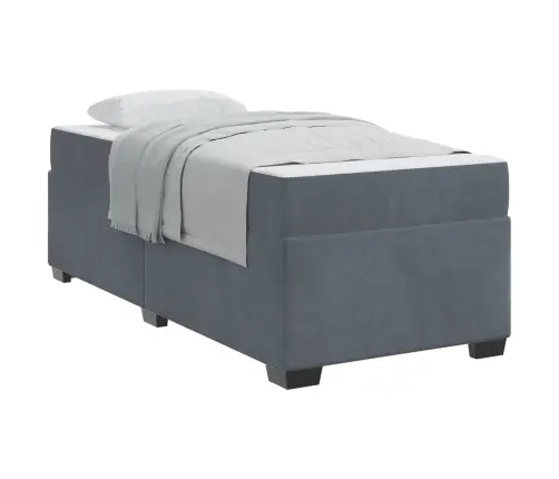 Lovos Rėmas Su Čiužiniu Tamsiai Pilka 80 X 200 Cm Audinys