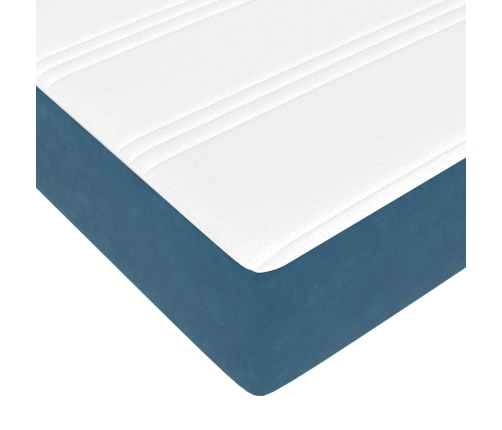 Gultas Rāmis Ar Matraci Cits Zila 80 X 200 Cm Samts Vidaxl