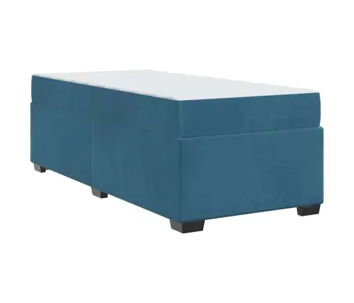 Gultas Rāmis Ar Matraci Cits Zila 80 X 200 Cm Samts Vidaxl