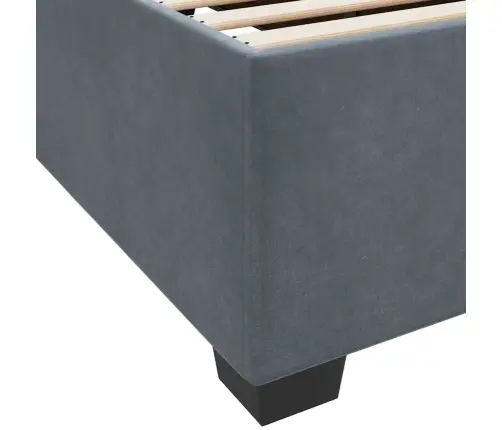 Gultas Rāmis Ar Matraci Cits Tumši Pelēka 90 X 190 Cm Samts Vidaxl