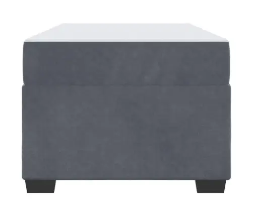 Gultas Rāmis Ar Matraci Cits Tumši Pelēka 90 X 190 Cm Samts Vidaxl