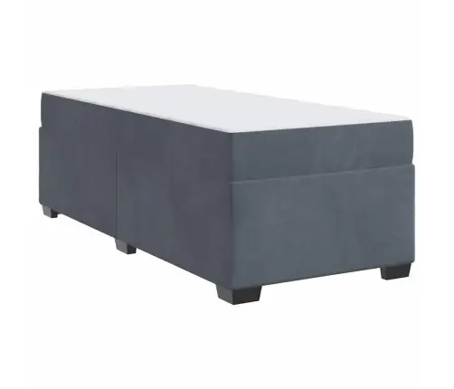 Gultas Rāmis Ar Matraci Cits Tumši Pelēka 90 X 190 Cm Samts Vidaxl