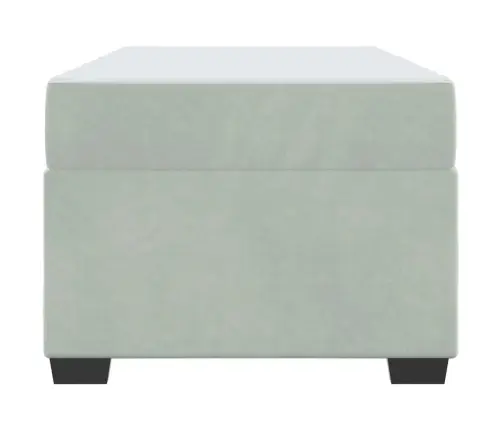 Voodi Raam Madratsiga Helehall 100 X 200 Cm Kangas