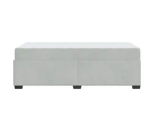 Voodi Raam Madratsiga Helehall 100 X 200 Cm Kangas