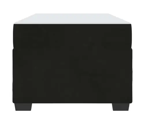 Gultas Rāmis Ar Matraci Cits Melna 100 X 200 Cm Samts Vidaxl