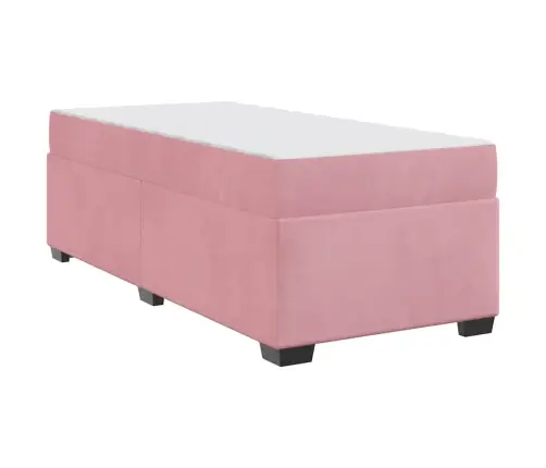 Lovos Rėmas Su Čiužiniu Rožinė 100 X 200 Cm Aksomas