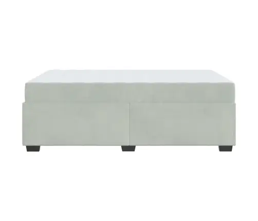 Gultas Rāmis Ar Matraci Cits Gaiši Pelēka 120 X 190 Cm Samts Vidaxl