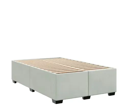 Gultas Rāmis Ar Matraci Cits Gaiši Pelēka 120 X 200 Cm Samts Vidaxl