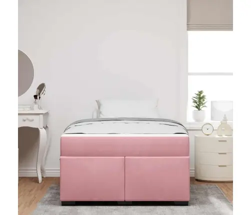 Lovos Rėmas Su Čiužiniu Rožinė 120 X 200 Cm Audinys