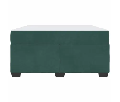 Gultas Rāmis Ar Matraci Cits Tumši Zaļa 140 X 200 Cm Samts Vidaxl