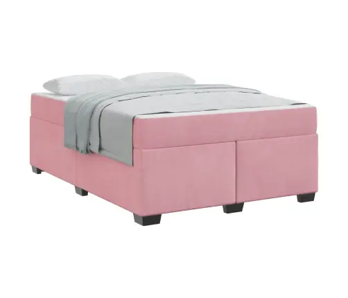 Lovos Rėmas Su Čiužiniu Rožinė 140 X 200 Cm Audinys