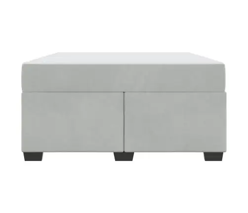 Gultas Rāmis Ar Matraci Cits Gaiši Pelēka 160 X 200 Cm Samts Vidaxl