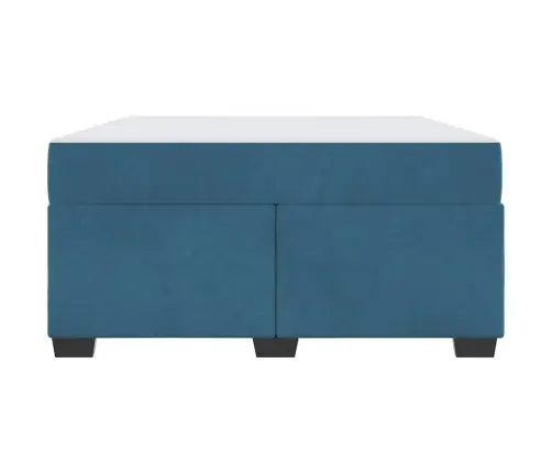 Gultas Rāmis Cits Tumši Zila 160 X 200 Cm Samts Vidaxl