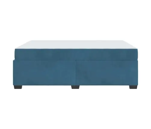 Gultas Rāmis Cits Tumši Zila 160 X 200 Cm Samts Vidaxl