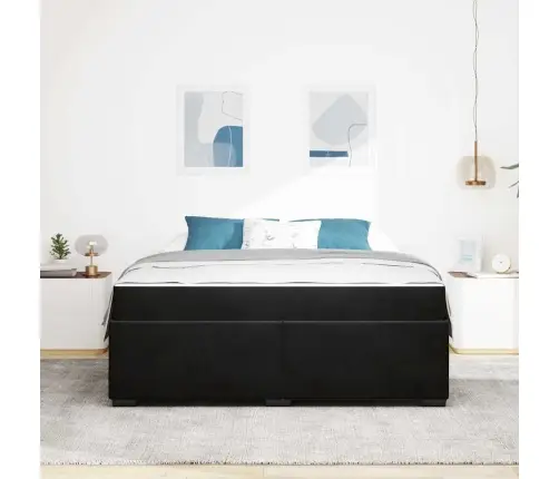 Gultas Rāmis Cits Melna 180 X 200 Cm Samts Vidaxl