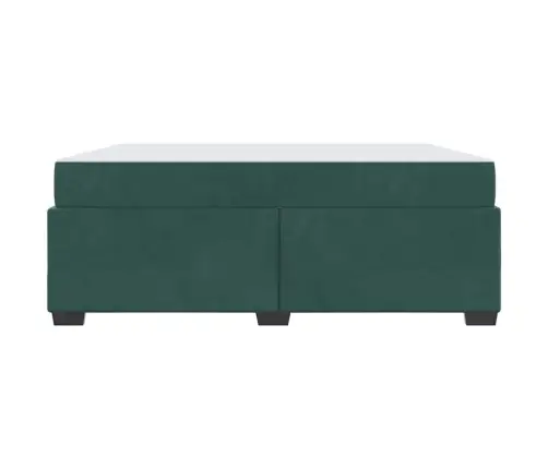 Gultas Rāmis Ar Matraci Cits Tumši Zaļa 180 X 200 Cm Samts Vidaxl