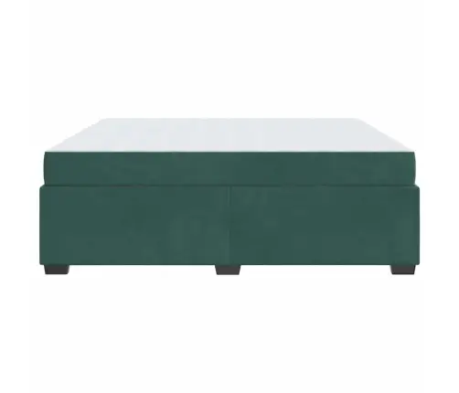 Gultas Rāmis Ar Matraci Cits Tumši Zaļa 180 X 200 Cm Samts Vidaxl