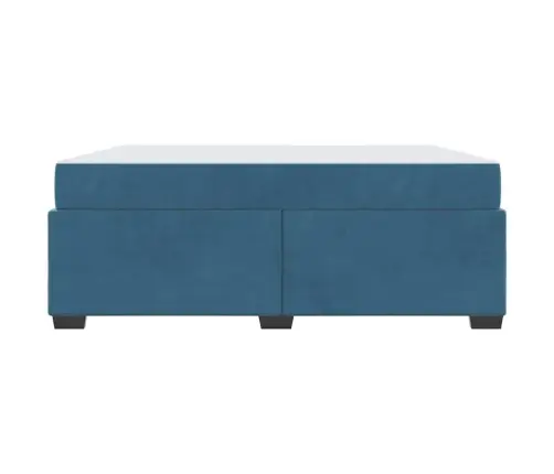 Gultas Rāmis Ar Matraci Cits Tumši Zila 180 X 200 Cm Samts Vidaxl