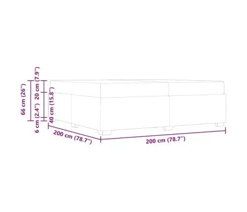 Gultas Rāmis Cits Tumši Pelēka 200 X 200 Cm Samts Vidaxl