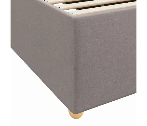 Gultas Rāmis Ar Matraci Pelēkbrūna 80 X 200 Cm Audums Vidaxl