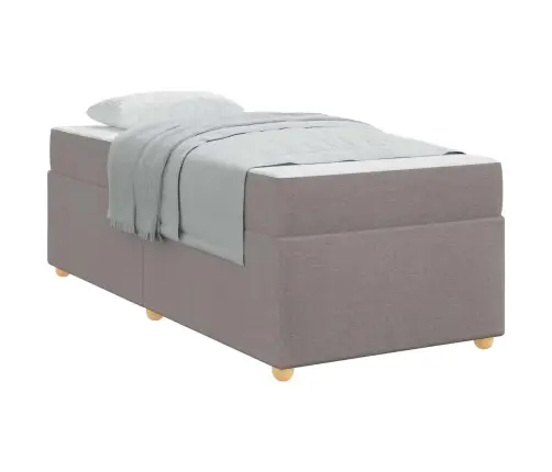 Voodi Raam Madratsiga Pruunikashall 80 X 200 Cm Kangas