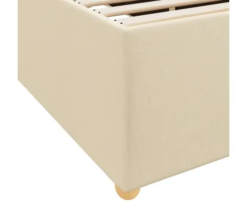 Gultas Rāmis Cits Krēmkrāsa 80 X 200 Cm Audums Vidaxl
