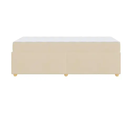Lovos Rėmas Su Čiužiniu Kreminė 80 X 200 Cm Audinys