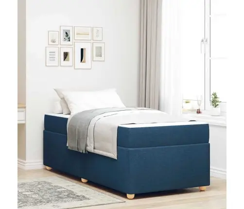 Lovos Rėmas Su Čiužiniu Mėlyna 80 X 200 Cm Audinys