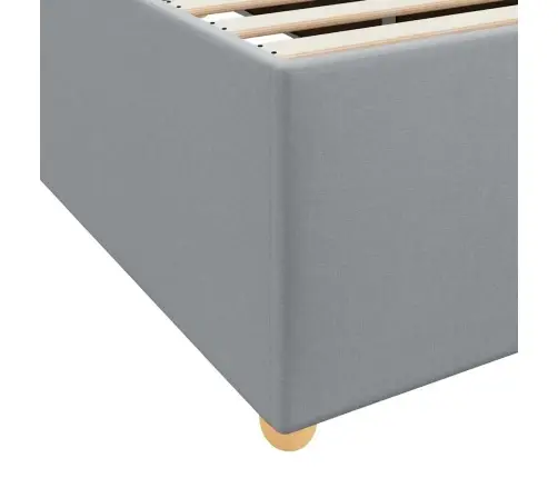 Gultas Rāmis Ar Matraci Cits Gaiši Pelēka 90 X 200 Cm Audums Vidaxl